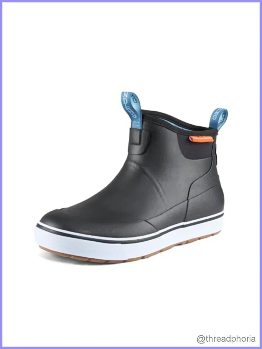 Waterproof Ankle Deck Boot Rain Boot Rubber Round Toe